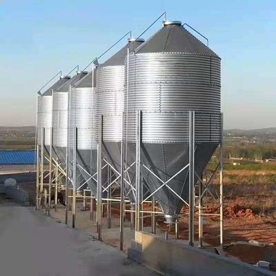 Chăn nuôi Thùng đựng thức ăn nông nghiệp Silo lưu trữ ngũ cốc mạ kẽm